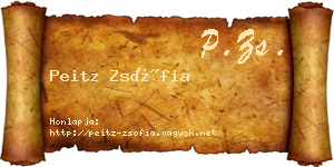 Peitz Zsófia névjegykártya